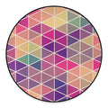 Pastel Geometric Shape Pattern Print Round Floor Mat