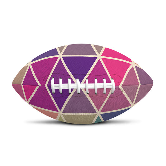 Pastel Geometric Shape Pattern Print Rugby Ball