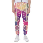 Pastel Geometric Shape Pattern Print Scuba Joggers