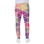 Pastel Geometric Shape Pattern Print Scuba Joggers