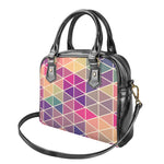 Pastel Geometric Shape Pattern Print Shoulder Handbag
