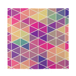 Pastel Geometric Shape Pattern Print Silk Bandana