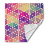 Pastel Geometric Shape Pattern Print Silk Bandana