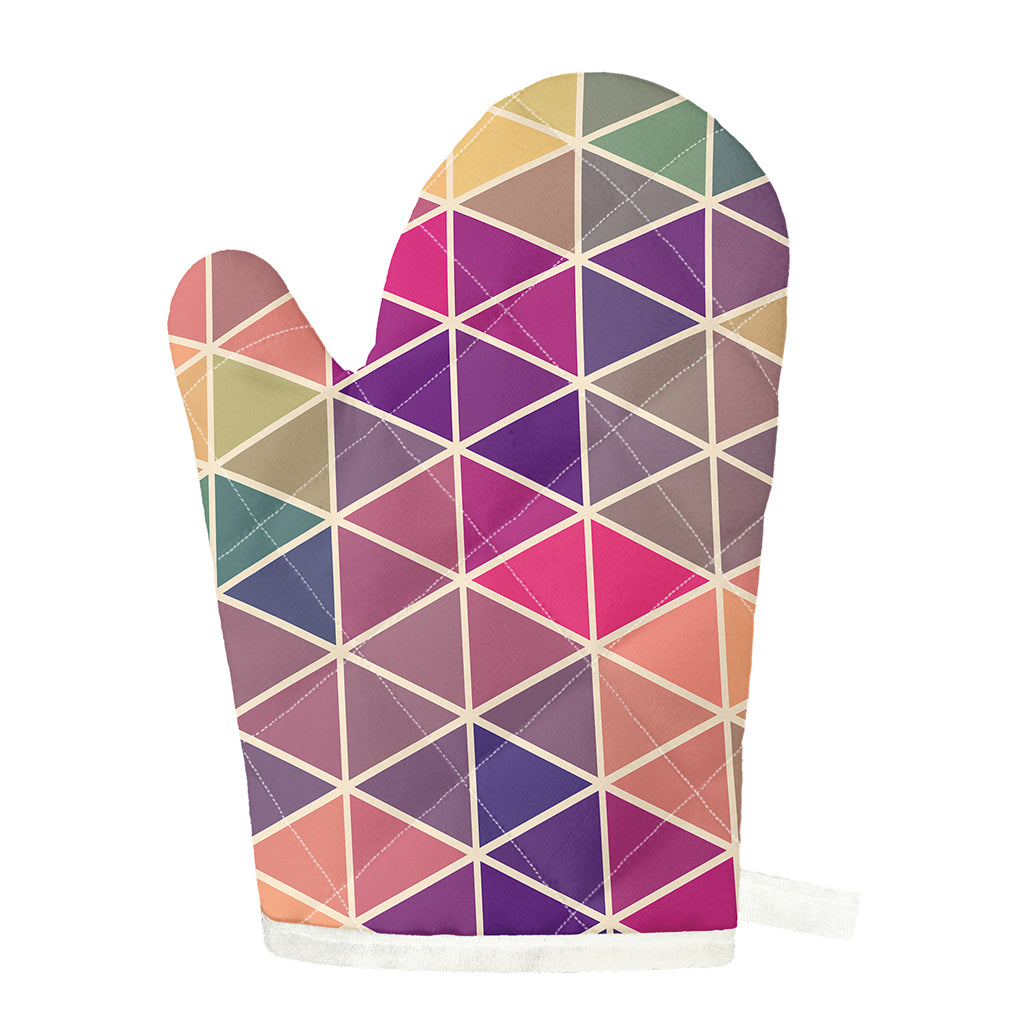 Pastel Geometric Shape Pattern Print Single Oven Mitt