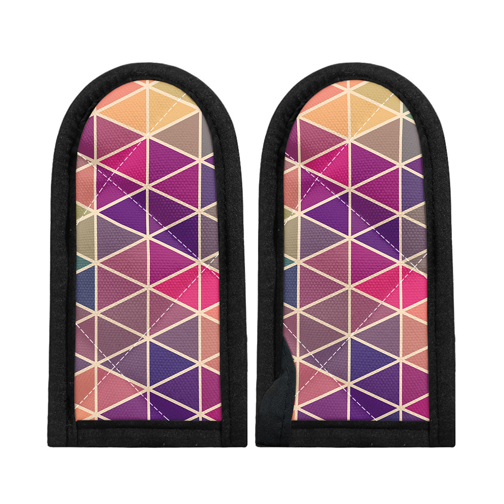 Pastel Geometric Shape Pattern Print Skillet Handle Cover