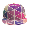 Pastel Geometric Shape Pattern Print Snapback Cap