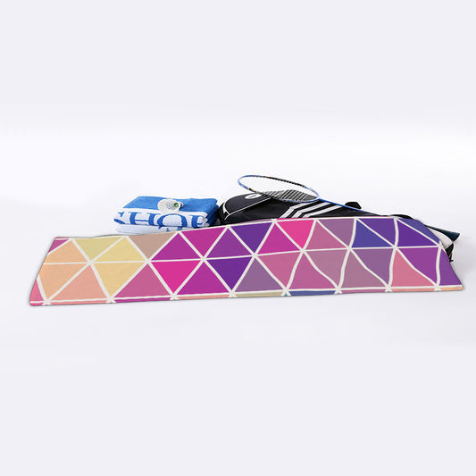 Pastel Geometric Shape Pattern Print Sports Towel