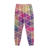 Pastel Geometric Shape Pattern Print Sweatpants