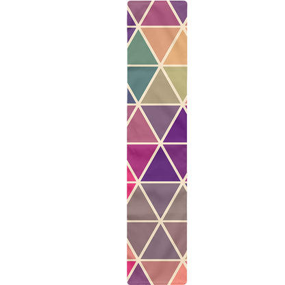 Pastel Geometric Shape Pattern Print Table Runner