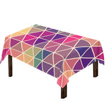 Pastel Geometric Shape Pattern Print Tablecloth