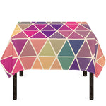 Pastel Geometric Shape Pattern Print Tablecloth