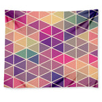 Pastel Geometric Shape Pattern Print Tapestry