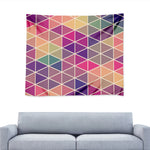 Pastel Geometric Shape Pattern Print Tapestry