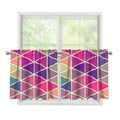 Pastel Geometric Shape Pattern Print Tier Curtains
