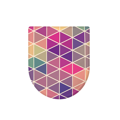 Pastel Geometric Shape Pattern Print Toilet Lid Cover