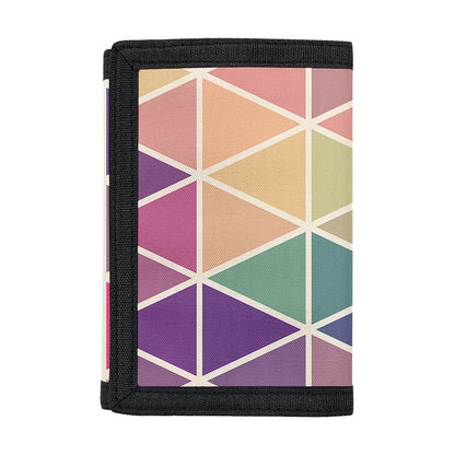 Pastel Geometric Shape Pattern Print Trifold Wallet