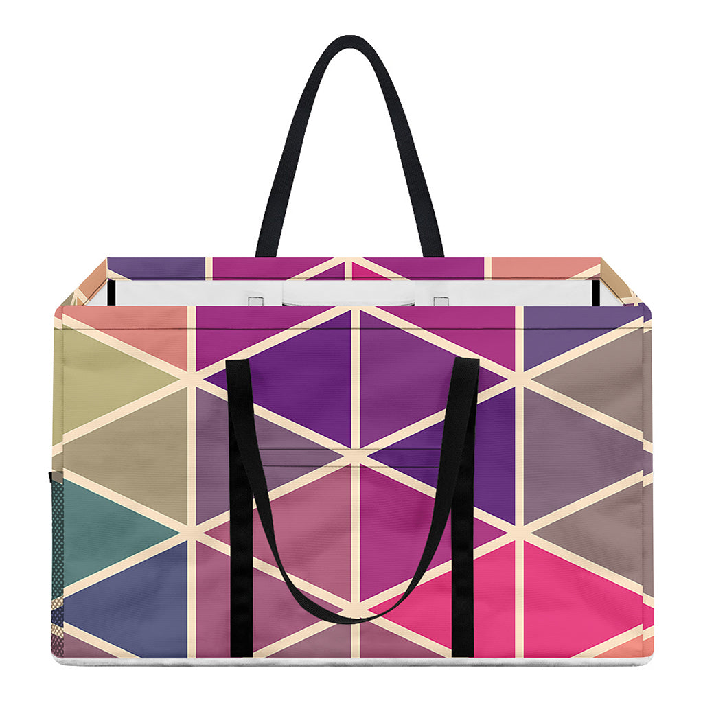 Pastel Geometric Shape Pattern Print Utility Tote Bag