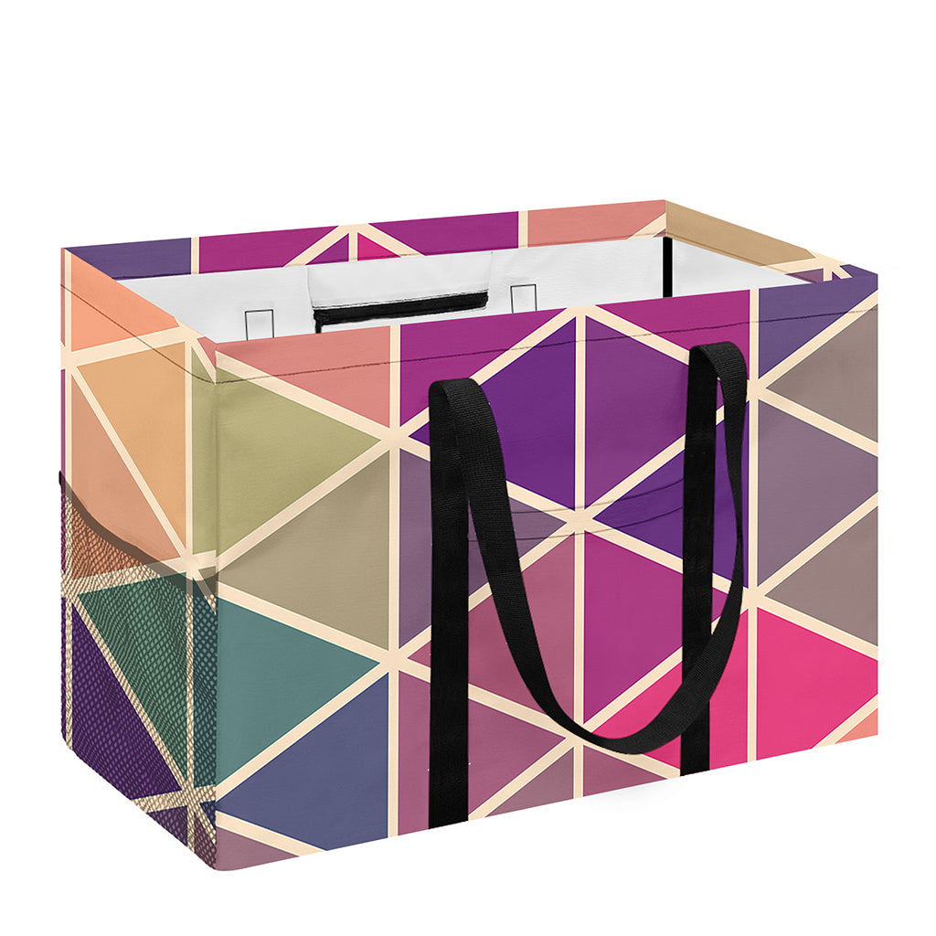 Pastel Geometric Shape Pattern Print Utility Tote Bag