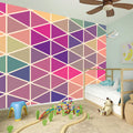 Pastel Geometric Shape Pattern Print Wall Sticker