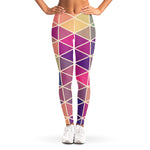 Pastel Geometric Shape Pattern Print Women's Leggings