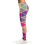 Pastel Geometric Shape Pattern Print Women's Leggings