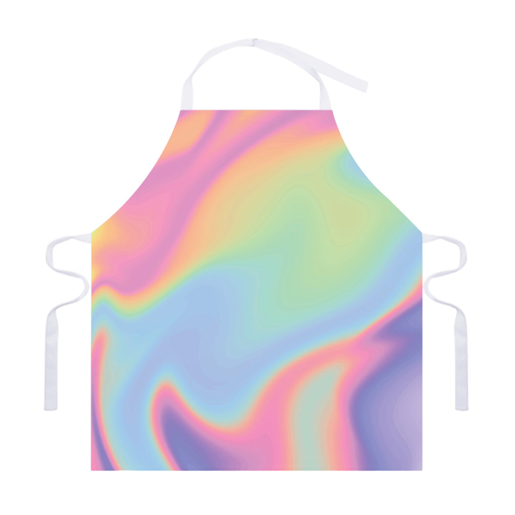 Pastel Holographic Print Adjustable Apron