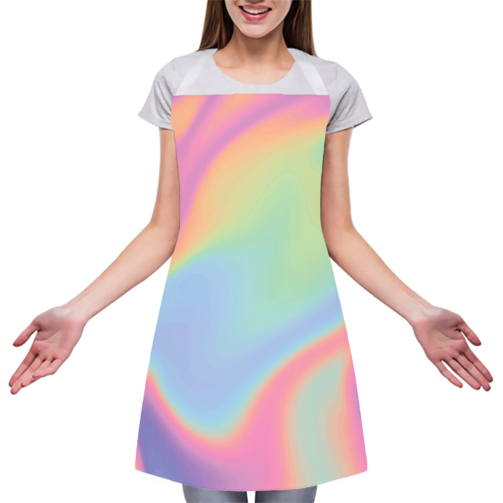 Pastel Holographic Print Adjustable Apron