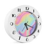 Pastel Holographic Print Alarm Clock