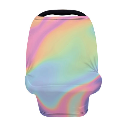 Pastel Holographic Print Baby Seat Cover