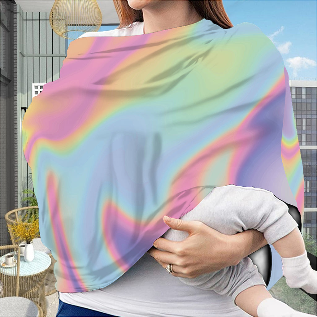 Pastel Holographic Print Baby Seat Cover