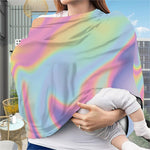 Pastel Holographic Print Baby Seat Cover