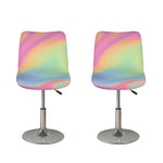 Pastel Holographic Print Bar Stool Covers