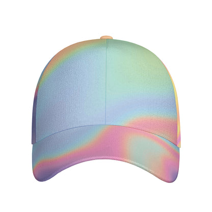 Pastel Holographic Print Baseball Cap