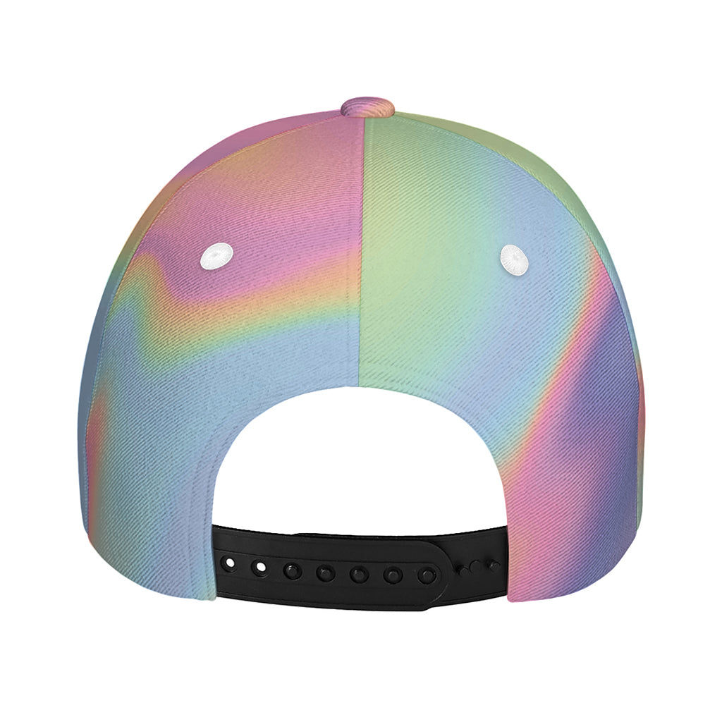 Pastel Holographic Print Baseball Cap