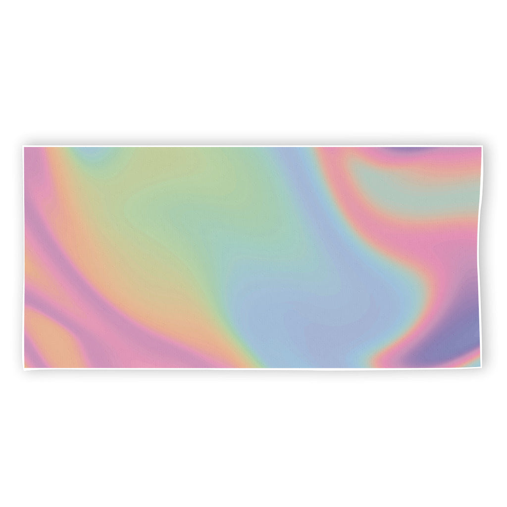 Pastel Holographic Print Beach Towel