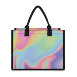 Pastel Holographic Print Canvas Tote Bag