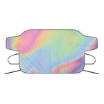 Pastel Holographic Print Car Windshield Snow Cover