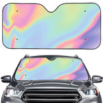 Pastel Holographic Print Car Windshield Sun Shade