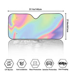 Pastel Holographic Print Car Windshield Sun Shade
