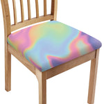 Pastel Holographic Print Chair Cushion Cover