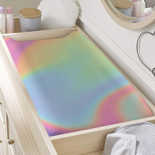Pastel Holographic Print Changing Pad Cover
