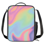 Pastel Holographic Print Crossbody Lunch Bag