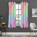 Pastel Holographic Print Grommet Curtain Panels