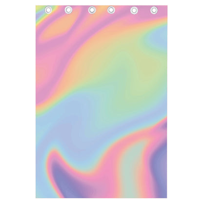 Pastel Holographic Print Curtain