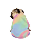 Pastel Holographic Print Dog Zip Up Jacket