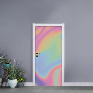 Pastel Holographic Print Door Sticker