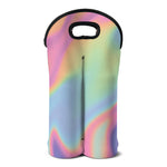 Pastel Holographic Print Double Neoprene Wine Tote