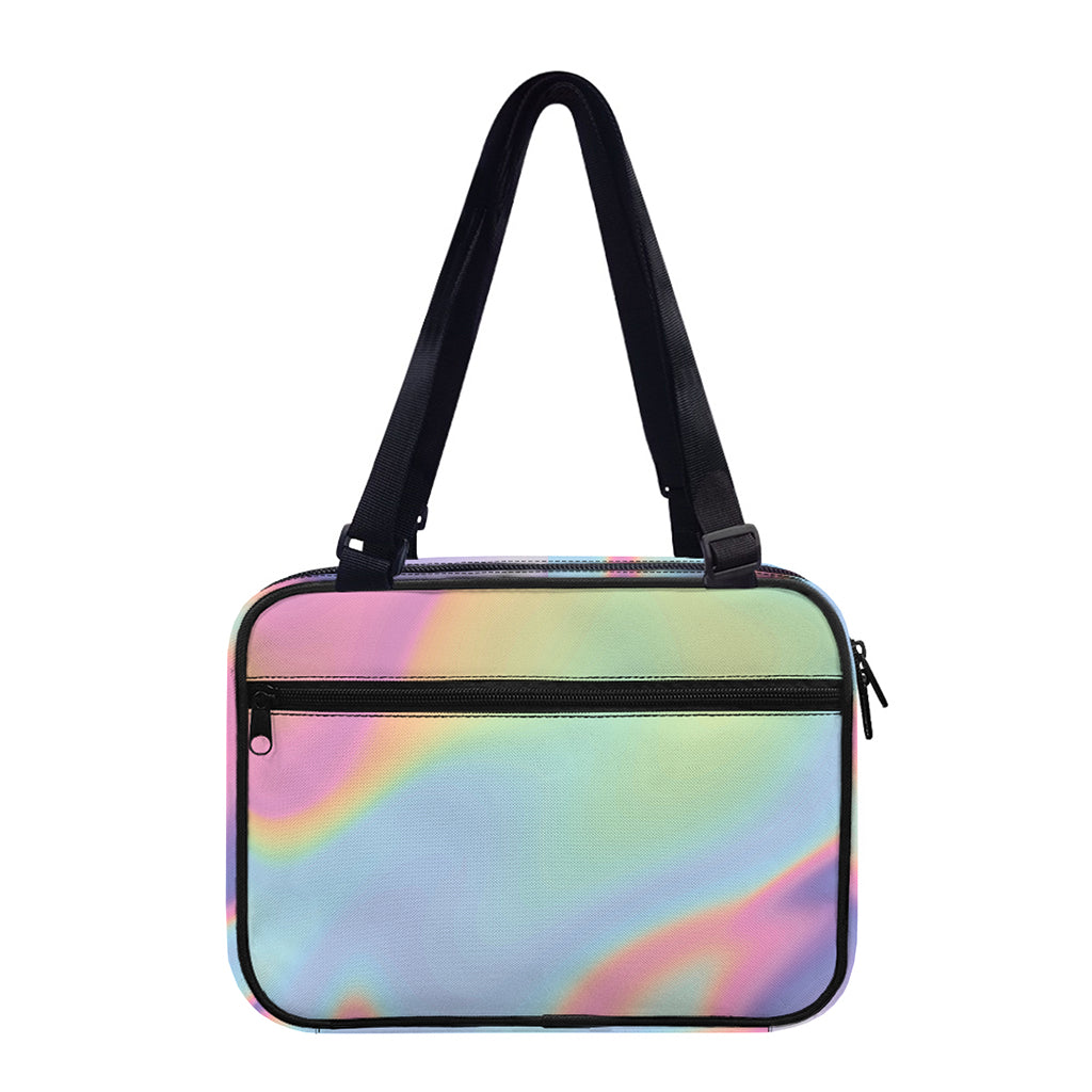 Pastel Holographic Print Double Strap Bible Bag