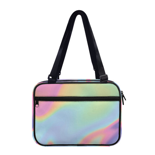 Pastel Holographic Print Double Strap Bible Bag