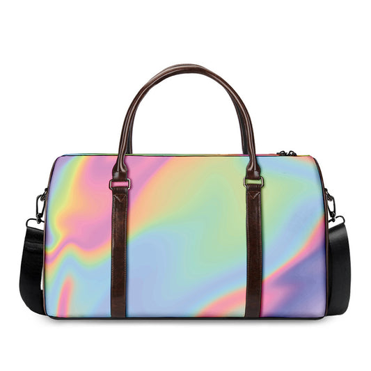 Pastel Holographic Print Duffle Bag